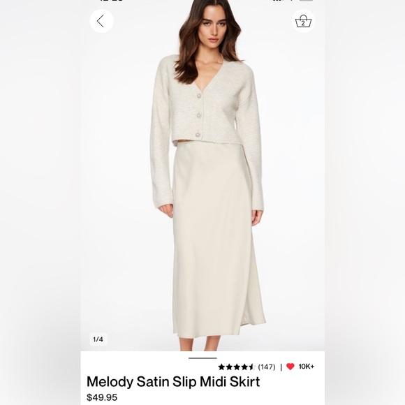 Dynamite melody satin slip skirt - Picture 1 of 4